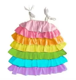 Ruffle Pastel Sun Dress -Fashion Store dresses ruffle pastel sun dress lola the boys 28654963097702
