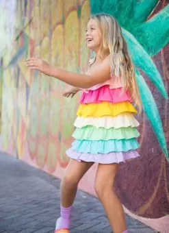 Ruffle Pastel Sun Dress -Fashion Store dresses ruffle pastel sun dress lola the boys 28705153613926