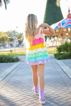 Ruffle Pastel Sun Dress -Fashion Store dresses ruffle pastel sun dress lola the boys 28708597203046
