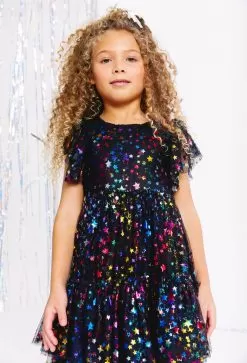 Shining Rainbow Star Tulle Dress