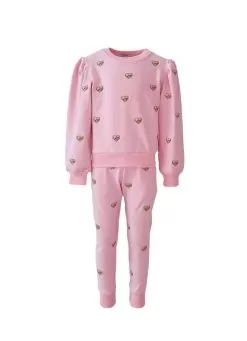 Embroidered Heart All Over Set -Fashion Store embroidered heart all over set lola the boys 29635550609510