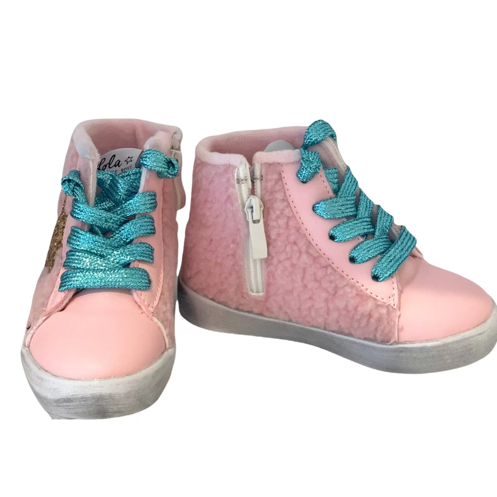 Baby Pink Sherpa High Tops 5 Baby Pink Sherpa High Tops - Image 3