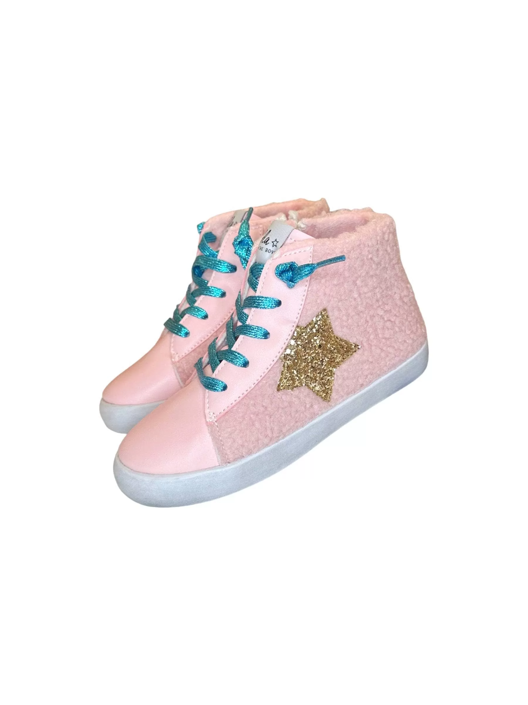 Baby Pink Sherpa High Tops 3 Baby Pink Sherpa High Tops