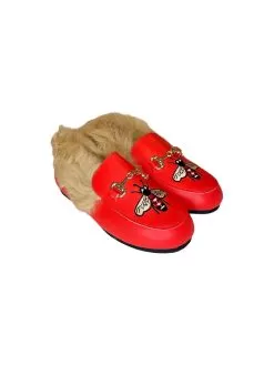 Queen Bee Faux Fur Loafer -Fashion Store footwear queen bee faux fur loafer lola the boys 29669752766566