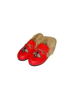 Queen Bee Faux Fur Loafer -Fashion Store footwear queen bee faux fur loafer lola the boys 29669752799334