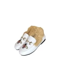 Queen Bee Faux Fur Loafer -Fashion Store footwear queen bee faux fur loafer lola the boys 29669752963174