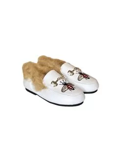 Queen Bee Faux Fur Loafer -Fashion Store footwear queen bee faux fur loafer lola the boys 29669753028710