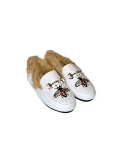 Queen Bee Faux Fur Loafer -Fashion Store footwear queen bee faux fur loafer lola the boys 29669753061478