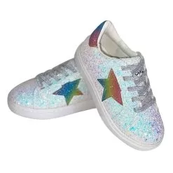 Rainbow Star Glitter Sneaker -Fashion Store footwear rainbow star glitter sneaker lola the boys 27992311758950
