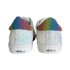 Rainbow Star Glitter Sneaker -Fashion Store footwear rainbow star glitter sneaker lola the boys 28301799030886