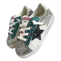 Star Girl Glitter Sneakers -Fashion Store footwear star girl glitter sneakers lola the boys 28328393572454