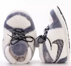 White And Grey Athletic Slippers -Fashion Store footwear white and grey athletic slippers lola the boys 16052109639782