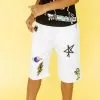 Graffiti Patch Shorts -Fashion Store graffiti patch shorts lola the boys 28837857427558