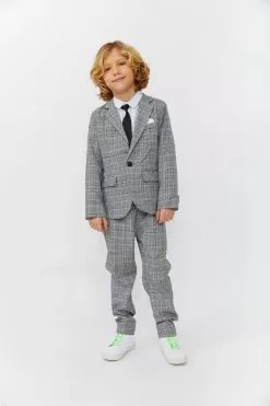 Gray Plaid Piece Suit
