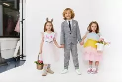 Gray Plaid Piece Suit -Fashion Store gray plaid piece suit lola the boys 29500227649638