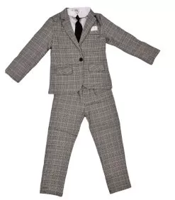 Gray Plaid Piece Suit -Fashion Store grey plaid piece suit lola the boys 28800844136550