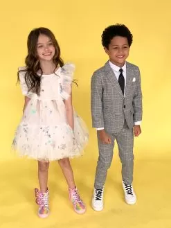 Gray Plaid Piece Suit -Fashion Store grey plaid piece suit lola the boys 28806133416038