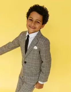 Gray Plaid Piece Suit -Fashion Store grey plaid piece suit lola the boys 28837765120102