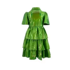 Iridescent Emerald Bow Dress -Fashion Store iridescent emerald bow dress lola the boys 29342045864038