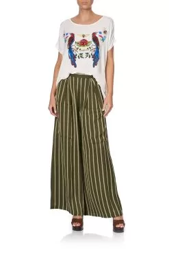 WIDE LEG TROUSER WITH FRONT POCKETS AMONG THE GUMTREES