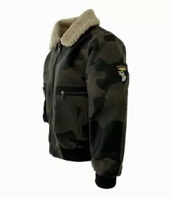 Camo Leather Moto Jacket -Fashion Store jackets bombers camo leather moto jacket lola the boys 29604504141926