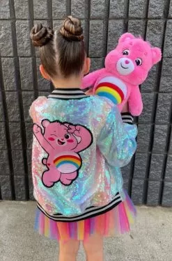 Care Bears Cheer Bear Sequin Bomber 11 Care Bears Cheer Bear Sequin Bomber -Fashion Store jackets bombers care bears cheer bear sequin bomber lola the boys 29377397260390