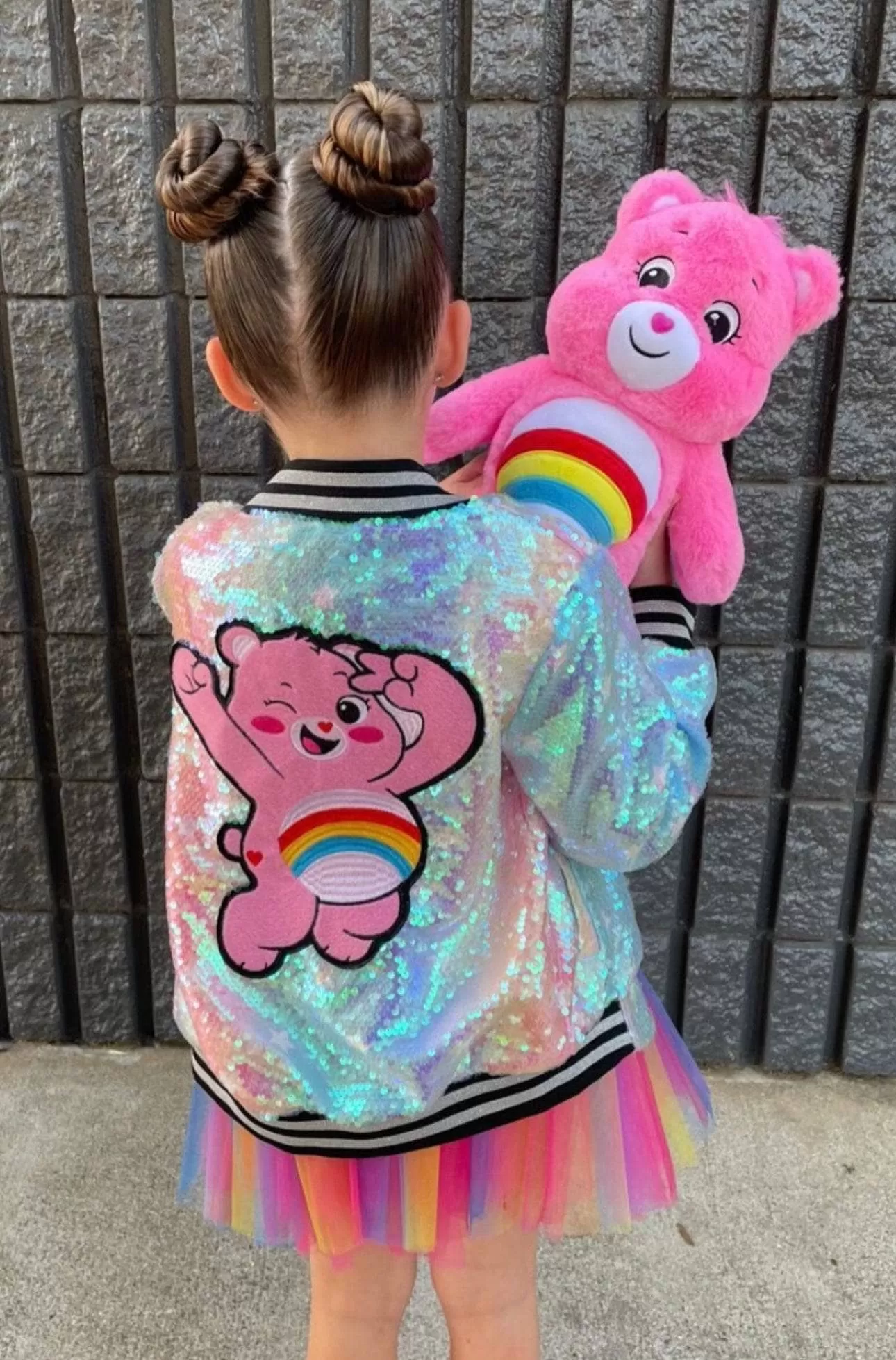 Care Bears Cheer Bear Sequin Bomber 7 Care Bears Cheer Bear Sequin Bomber - Image 5