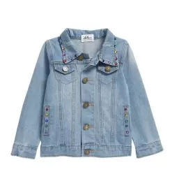 Happy Rainbow Gems Denim Jacket -Fashion Store jackets bombers happy rainbow gems denim jacket lola the boys 28335807791206