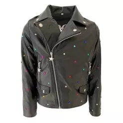 Infinity Stone Gem Vegan Jacket -Fashion Store jackets bombers infinity stone gem vegan jacket lola the boys 28165060132966