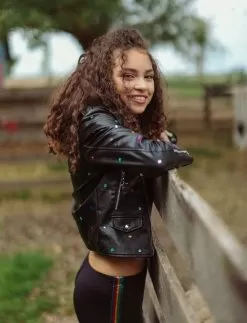 Infinity Stone Gem Vegan Jacket -Fashion Store jackets bombers infinity stone gem vegan jacket lola the boys 28236933005414