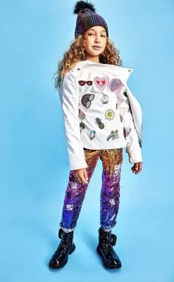 Patched Rainbow Daisy Vegan Leather 26 Patched Rainbow Daisy Vegan Leather -Fashion Store jackets bombers patched rainbow daisy vegan leather lola the boys 28559552348262