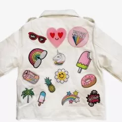 Patched Rainbow Daisy Vegan Leather 35 Patched Rainbow Daisy Vegan Leather -Fashion Store jackets bombers patched up princess vegan jacket lola the boys 28429129056358