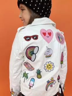 Patched Rainbow Daisy Vegan Leather 27 Patched Rainbow Daisy Vegan Leather -Fashion Store jackets bombers patched up princess vegan jacket lola the boys 28429132824678