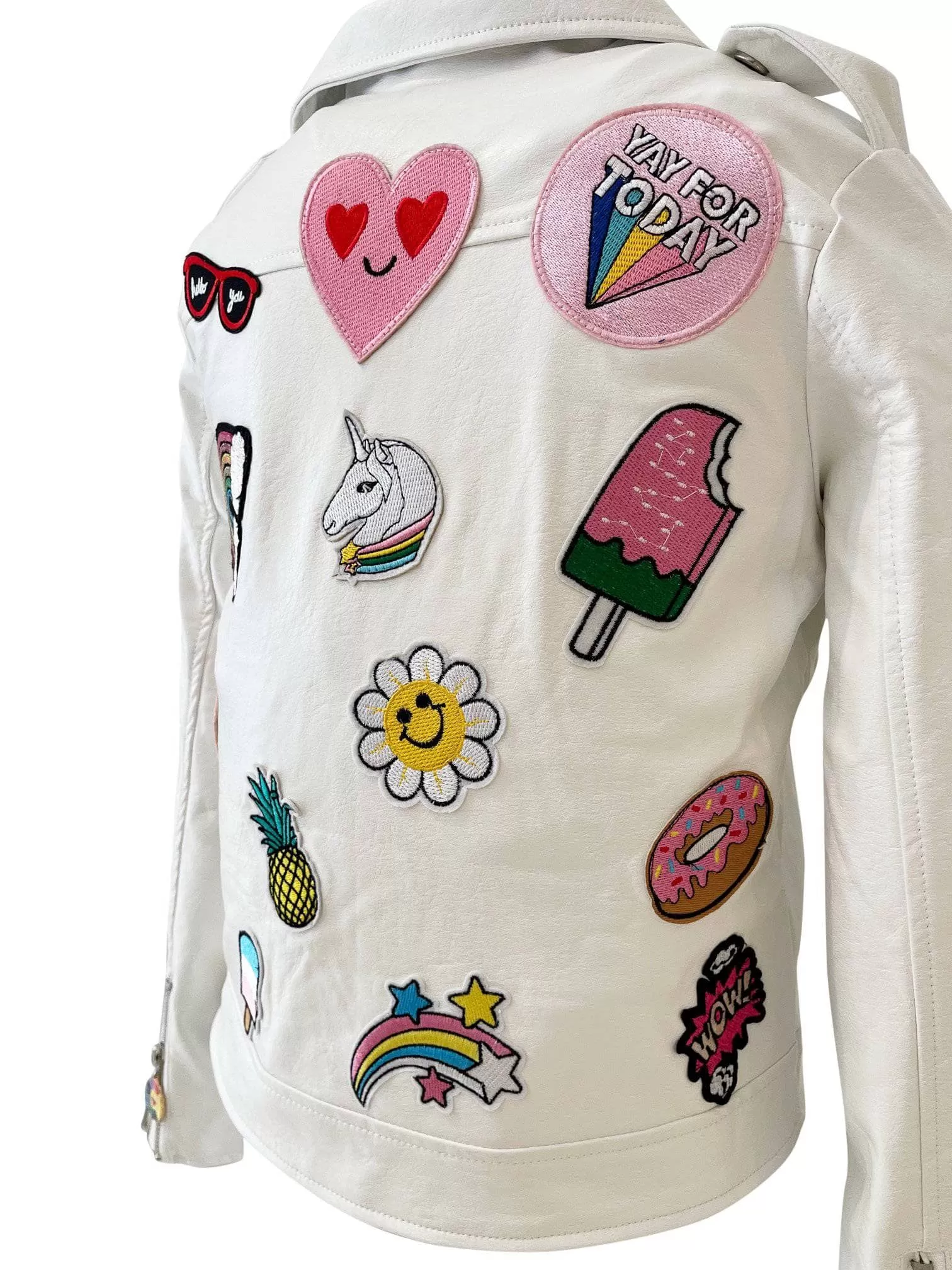 Patched Rainbow Daisy Vegan Leather 11 Patched Rainbow Daisy Vegan Leather - Image 9