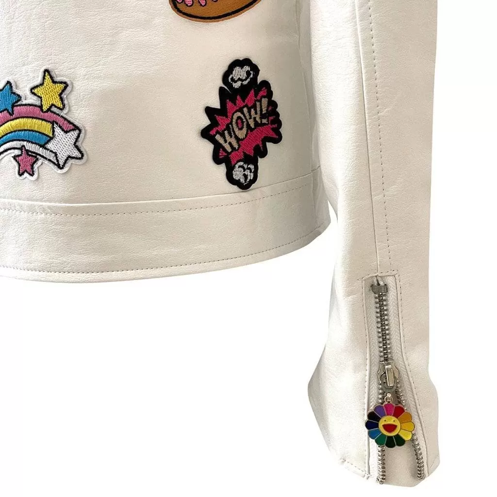 Patched Rainbow Daisy Vegan Leather 14 Patched Rainbow Daisy Vegan Leather - Image 12