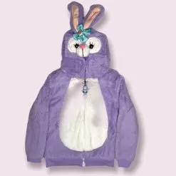 Plush Purple Bunny Jacket -Fashion Store jackets bombers plush purple bunny jacket lola the boys 28578078294118