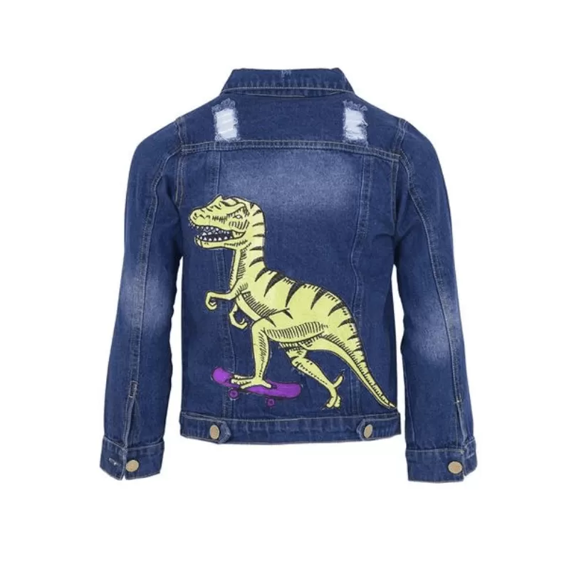 Rad Dinosaur Denim Jacket 4 Rad Dinosaur Denim Jacket - Image 2