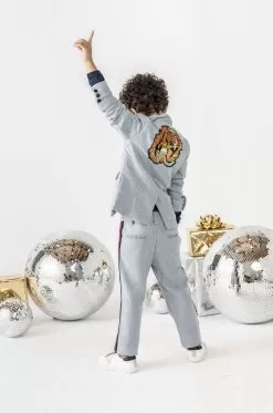 Light Gray Tiger Suit Set