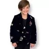 Velvet Patch Blazer -Fashion Store jackets bombers velvet patch blazer lola the boys 29325642793062