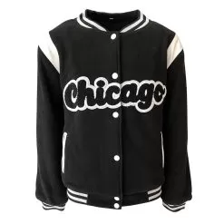 Women's Chicago Varsity Bomber Jacket 15 Women's Chicago Varsity Bomber Jacket -Fashion Store jackets bombers women s chicago varsity bomber jacket lola the boys 29100265767014