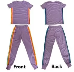 Lavender Rainbow Sequin Jogger Set -Fashion Store lavender rainbow sequin jogger set lola the boys 28992890470502