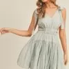 Flirty Much Open Back Tie Mini Dress -Fashion Store md3198 dusty blue 4