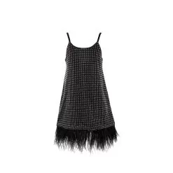 Midnight Crystal Feather Dress -Fashion Store midnight crystal feather dress lola the boys 29669521260646