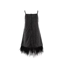 Midnight Crystal Feather Dress -Fashion Store midnight crystal feather dress lola the boys 29669521391718