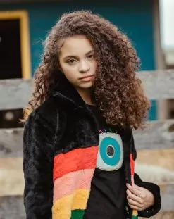 Rainbow Faux Fur Midi Coat -Fashion Store parkas furs rainbow faux fur midi coat lola the boys 28236883853414