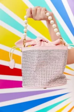 Pearl Crystal Bucket Purse -Fashion Store pearl crystal bucket purse lola the boys 29536325271654