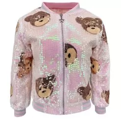 Sequin Bear Bomber 20 Sequin Bear Bomber -Fashion Store sequin bear bomber lola the boys 29347816112230