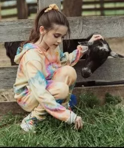 Be Happy Tie Dye Cropped Set -Fashion Store set be happy tie dye jogger set lola the boys 28329556738150