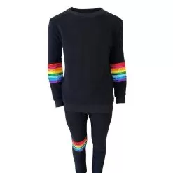 Black Rainbow Sequin Set -Fashion Store set black rainbow sequin set lola the boys 28321967407206