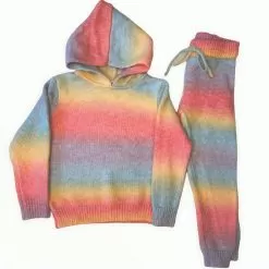 Sunset Knit Hoodie And Pants Set -Fashion Store set sunset knit hoodie and pant set lola the boys 28370319835238